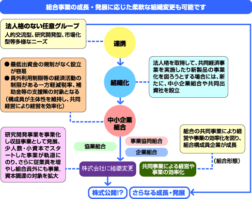 組織変更の図